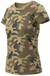 Helikon-Tex T-shirt damski Slim Organic - PL Woodland. T-shirty damskie HELIKON-TEX, bez wzorów, bez kołnierzyka, bez ramiączek. Za 90.09 zł.