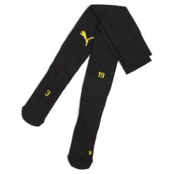 Męskie gładkie skarpety Borussia Dortmund 24/25 PUMA Black Faster Yellow. Czarne skarpety męskie Puma, bez wzorów. Za 99.00 zł.