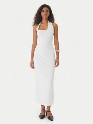 HUGO Sukienka koktajlowa Shagar 50557781 Écru Slim Fit. Sukienki damskie Hugo, l, bez wzorów, z wiskozy, wizytowe, bez kołnierzyka, bez ramiączek. Za 1,089.00 zł.