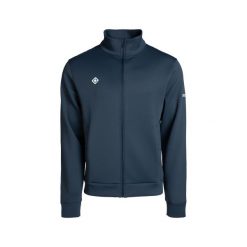Kurtka dresowa męska MODENA JACKET M z kieszenią na piersi i sportowym stylem. Niebieskie kurtki męskie IZAS, m, bez wzorów, z dresówki, eleganckie, bez kaptura. Za 204.30 zł.