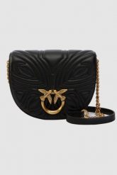 PINKO Czarna torebka Love Click Mini. Czarne torebki do ręki damskie Pinko, bez wzorów, małe, bez dodatków. W wyprzedaży za 1,259.99 zł.