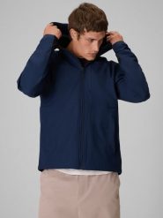 4F Kurtka softshell wiatroodporna membrana 8000 męska - granatowa L. Niebieskie kurtki męskie 4F, l, bez wzorów, z softshellu, bez kaptura, trekkingowe. Za 399.99 zł.