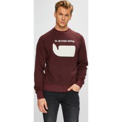 G-Star Raw - Bluza. Brązowe bluzy męskie G-Star Raw, l, z aplikacjami, z bawełny, bez ramiączek, bez kaptura. W wyprzedaży za 249.90 zł.