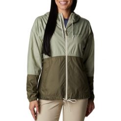Kurtka przeciwwiatrowa damska Columbia Flash Forward. Zielone kurtki sportowe damskie Columbia, xs, bez wzorów, bez ramiączek, bez kaptura, trekkingowe. Za 109.99 zł.