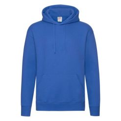 Bluza Z Kapturem Męska Regularny. Niebieskie bluzy męskie fruit of the loom, m, bez wzorów, bez ramiączek, z kapturem. Za 43.99 zł.