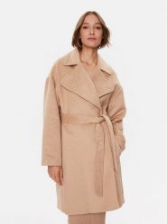 Guess Płaszcz przejściowy W3BL38 WFR22 Beżowy Regular Fit. Brązowe płaszcze damskie Guess, l, z aplikacjami, z syntetyku, bez kołnierzyka, bez kaptura. Za 949.99 zł.