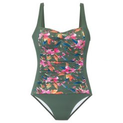 Strój kąpielowy Malia. Zielone stroje kąpielowe damskie LASCANA, bez wzorów, z elastanu. Za 381.00 zł.