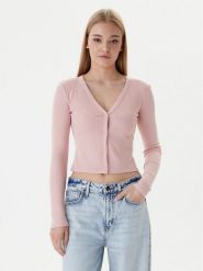 Guess Kardigan V6RP06 K8RT2 Różowy Regular Fit. Czerwone kardigany damskie Guess, s, z aplikacjami, z wiskozy, bez kołnierzyka. Za 269.99 zł.