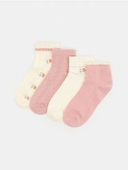 Skarpetki z motywem kwiatowym 4 pack - wielobarwny. Skarpetki damskie Sinsay, bez wzorów. Za 15.99 zł.