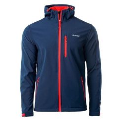 Kurtka Softshell Męska Caen. Czerwone kurtki męskie Hi-tec, m, bez wzorów, z softshellu, sportowe, bez kaptura. Za 253.99 zł.