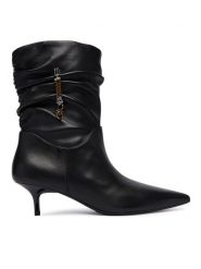 PINKO Botki Gloria 28 SD0629P003 Czarny. Czarne botki damskie Pinko, bez wzorów, ze skóry, bez obcasa, na płaskiej podeszwie, bez zapięcia. Za 1,399.00 zł.