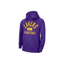 Bluza sportowa męska Nike Nba Los Angeles Lakers. Fioletowe bluzy sportowe męskie Nike, m, bez wzorów, z kapturem. Za 415.00 zł.
