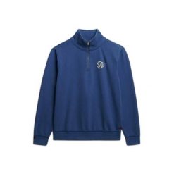 Bluza z zamkiem błyskawicznym Superdry Athletic SD Co. Niebieskie bluzy sportowe męskie Superdry, m, bez wzorów, bez kaptura. Za 350.65 zł.
