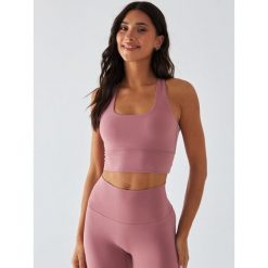 Różowy Stanik Sportowy - Morning Dew XS. Czerwone bielizna sportowa damska BESHAPED, xs, bez wzorów, z elastanu. Za 179.00 zł.