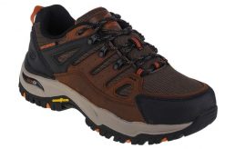 Buty trekkingowe męskie Skechers Arch Fit Dawson Argosa. Brązowe trekkingi męskie Skechers, z materiału, przed kostkę, bez zapięcia. Za 379.99 zł.