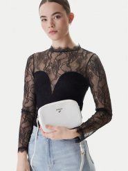 Guess Torebka J5GZ07 WG730 Biały. Białe listonoszki damskie Guess, z aplikacjami, ze skóry, bez dodatków. Za 170.99 zł.