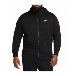 Bluza na co dzień męska NIKE SPORTSWEAR CLUB na zamek z kapturem. Czarne bluzy męskie Nike, l, bez wzorów, sportowe, bez ramiączek, z kapturem. Za 189.00 zł.