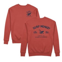 Bluza Save the Ocean – okrągły dekolt / dla dorosłych (papryka). Czerwone bluzy damskie SURF MONKEY, l, bez wzorów, z bawełny, bez ramiączek, bez kaptura. Za 309.95 zł.