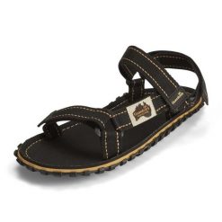 Sandały Gumbies Tracker Sandals Unisex Black GU-SATRA001 czarne. Czarne sandały męskie bez wzorów, z bawełny, sportowe, bez zapięcia. Za 319.13 zł.