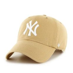 New York Clean Up Lifestyle Czapka baseballowa - Regulowana - Jasnobeżowy. Brązowe czapki damskie 47 Brand, bez wzorów, z bawełny. Za 129.38 zł.