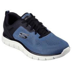 Buty Trekkingowe Skechers - Szersze Dorosłych. Czarne trekkingi męskie Skechers, z materiału, bez zapięcia. W wyprzedaży za 254.85 zł.