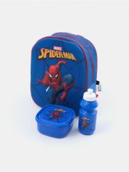 Zestaw: plecak, lunchbox oraz butelka Spider-Man - wielobarwny. Plecaki męskie Sinsay, bez wzorów. Za 35.99 zł.