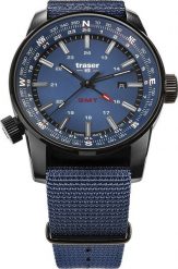 Zegarek Traser Zegarek męski Traser TS-109034 niebieski. Niebieskie zegarki męskie Traser, bez wzorów. Za 2,690.00 zł.