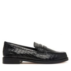 Półbuty Clarks. Czarne półbuty damskie Clarks, bez wzorów, bez obcasa, na płaskiej podeszwie, bez zapięcia. Za 519.99 zł.