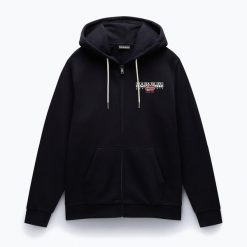 Bluza męska Napapijri B-Aylmer Full Ziphint. Czarne bluzy męskie Napapijri, m, bez wzorów, bez ramiączek, bez kaptura. Za 379.99 zł.