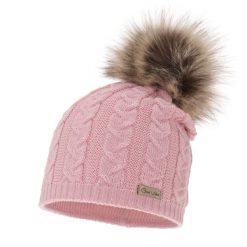 Czapka Damska z Wełny Merino Bafi - Różowa. Czerwone czapki damskie Molly, bez wzorów, z materiału. Za 59.00 zł.