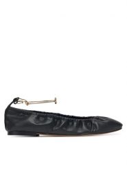 TWINSET Baleriny 251TCP150 Czarny. Czarne balerinki damskie Twinset, bez wzorów, ze skóry, bez obcasa, bez zapięcia. Za 439.99 zł.