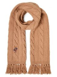 Polo Ralph Lauren szalik wełniany Kobiety Wełna brązowy, ONE SIZE. Brązowe szaliki damskie Polo Ralph Lauren, bez wzorów, z wełny. Za 599.95 zł.