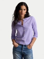 Polo Ralph Lauren Kardigan 211971871505 Fioletowy jasny Regular Fit. Fioletowe kardigany damskie Polo Ralph Lauren, xs, bez wzorów, z bawełny, bez kołnierzyka. Za 859.99 zł.