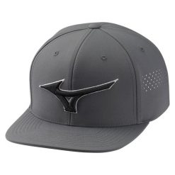 Czapka z daszkiem golf Mizuno Tour Flat Snapback Szary. Szare czapki damskie Mizuno, uniwersalny, bez wzorów, sportowe, bez kołnierzyka, bez ramiączek. Za 292.95 zł.