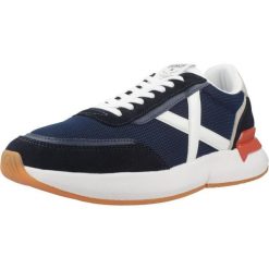 Buty MUNICH VERSUS 116 Niebieski. Niebieskie buty zimowe męskie munich, bez wzorów, ze skóry, bez obcasa, bez zapięcia. Za 390.99 zł.