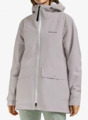 Kurtka przeciwdeszczowa damska Didriksons Gila Parka. Szare kurtki damskie Didriksons, l, bez wzorów, z materiału, bez kaptura. Za 806.70 zł.