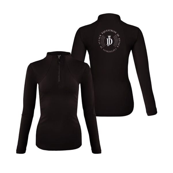 Bluzka techniczna Cathrine Black. Czarne bluzki damskie JD ATTACK, bez wzorów, sportowe, bez kołnierzyka, bez ramiączek. Za 229.00 zł.