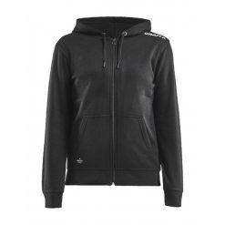 Bluza sportowa damska Craft Community Fz. Czarne bluzy damskie Craft, l, bez wzorów, z materiału, sportowe, bez ramiączek, z kapturem. Za 289.99 zł.