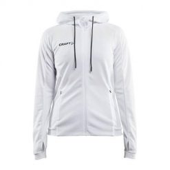 Bluza treningowa damska Craft Evolve Hood. Białe bluzy damskie Craft, xl, bez wzorów, bez ramiączek, z kapturem. W wyprzedaży za 233.00 zł.