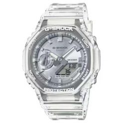 Zegarek Męski Casio G-Shock BRIGHT METALLIC - SILVER. Szare zegarki męskie Casio, bez wzorów. Za 551.05 zł.