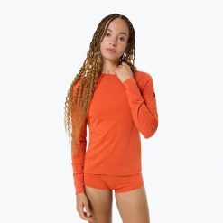 Longsleeve termoaktywny damski super.natural Tundra 175. Czerwone bielizna sportowa damska super.natural, bez wzorów. Za 329.99 zł.