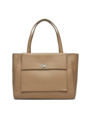 Calvin Klein Torebka Ck Medium Shopper K60K612811 Beżowy. Brązowe torebki do ręki damskie Calvin Klein, bez wzorów, ze skóry, bez dodatków. Za 349.99 zł.