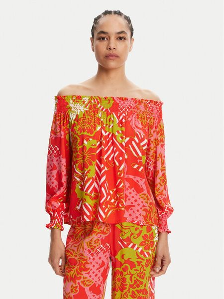 Gaudi Spodnie materiałowe 511BD25026 Pomarańczowy Relaxed Fit. Brązowe spodnie materiałowe damskie Gaudi, bez wzorów, z materiału. Za 229.99 zł.