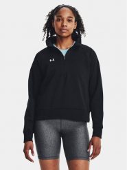 Under Armour Bluza Ua Rival Fleece Hz 1379492-001 Czarny Loose Fit. Czarne bluzy damskie Under Armour, m, bez wzorów, z bawełny, sportowe, bez ramiączek, bez kaptura. Za 80.16 zł.