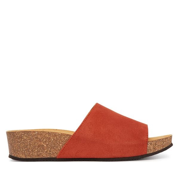 Klapki Scholl. Czerwone klapki damskie Scholl, bez wzorów, bez obcasa, bez zapięcia. Za 319.99 zł.
