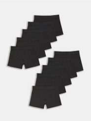 Bokserki Classic 10 pack - czarny. Czarne bokserki męskie Sinsay, bez wzorów. Za 79.99 zł.