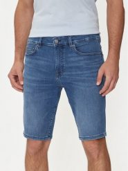 BOSS Szorty jeansowe 50513488 Niebieski Slim Fit. Niebieskie szorty męskie Boss, bez wzorów, z bawełny. Za 329.99 zł.
