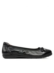 Caprice Baleriny 9-22154-42 Czarny. Czarne balerinki damskie Caprice, bez wzorów, ze skóry, bez obcasa, bez zapięcia. Za 189.99 zł.