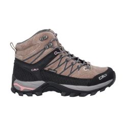 Damskie buty trekkingowe CMP Rigel Waterproof. Brązowe obuwie trekkingowe damskie CMP, ze skóry, bez zapięcia. Za 379.99 zł.