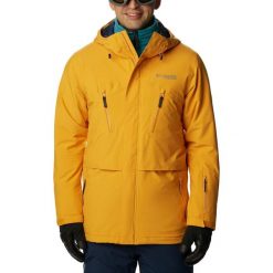 Kurtka narciarska męska Columbia Aerial Ascender II. Żółte kurtki sportowe męskie Columbia, na zimę, m, bez wzorów, bez kaptura, narciarskie. Za 1,299.00 zł.